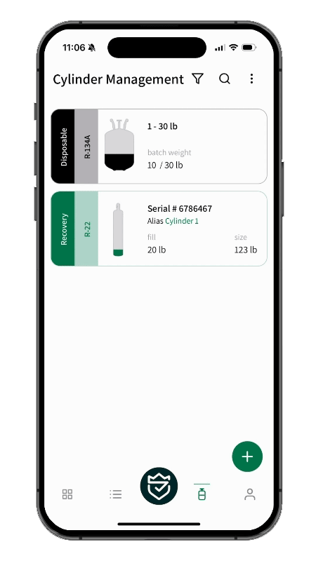 creating a disposable cylinder order